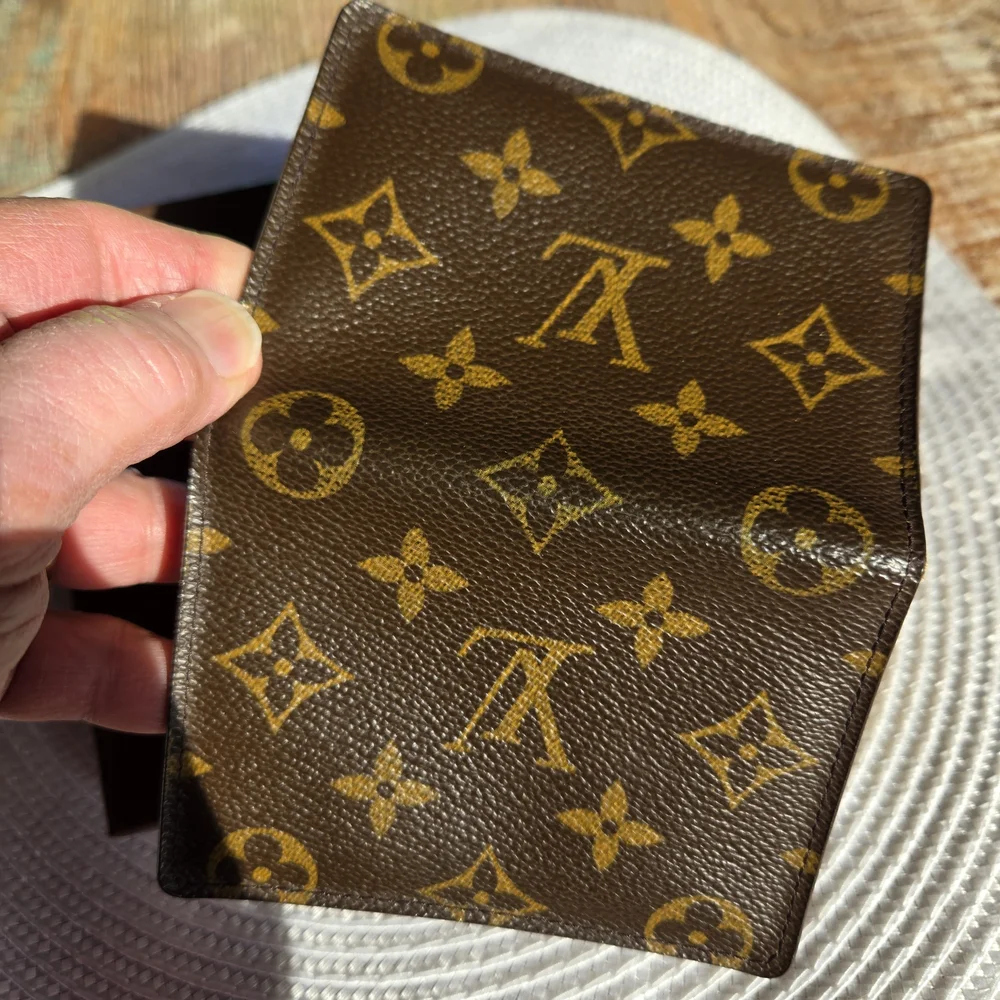 Louis Vuitton Brown and Gold Monogram Wallet with L.V dust bag & Box (BIN 005)
